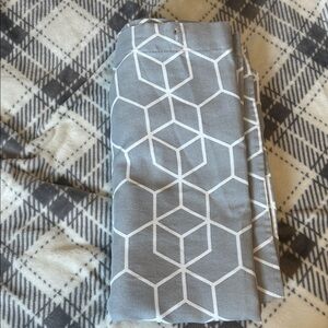 Gray Geometric Patterned Shower Curtain